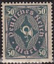 Germany 1922 Post Horn 50 Pfeenig Dark Green Scott 184